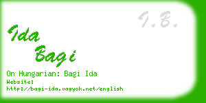 ida bagi business card